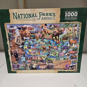 National Parks 1000 peice Puzzle -- All pieces accounted for. Used once in box